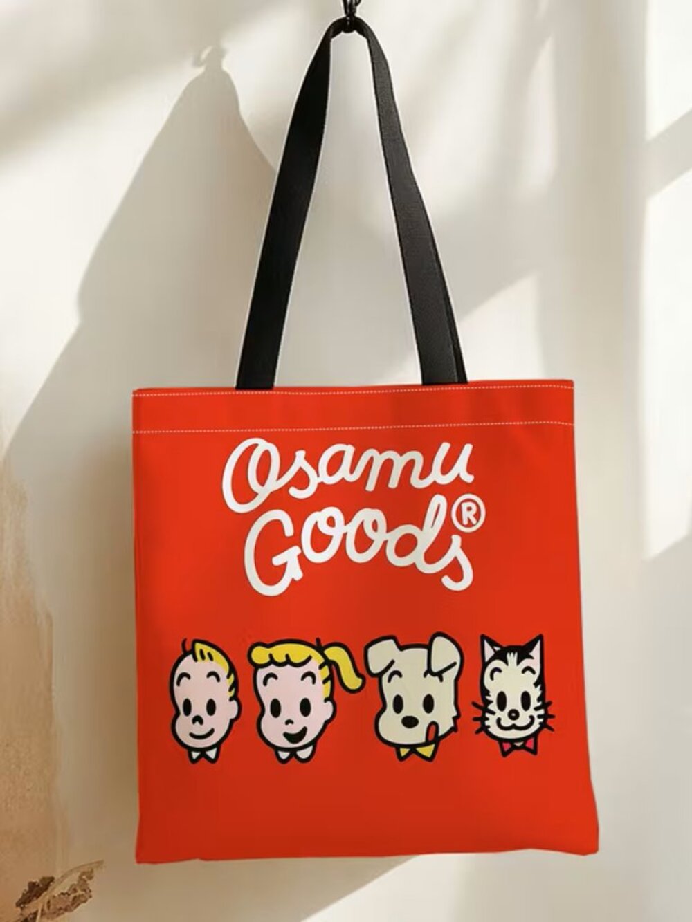 New Soft Polyester 2D Printed Vintage/Retro Tote Bag 13 x 15~ Osamu Goods